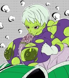 1boy 1girls :>= alien alien_boy alien_girl blowjob busty cheelai curvaceous curvy doompypomp dragon_ball dragon_ball_super dragon_ball_super_broly fellatio female female_focus green_skin hourglass_figure huge_cock male oral saliva sex sloppy voluptuous white_hair white_hair_female wide_hips