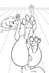 2021 anus ass canid canine canis claws digital_media_(artwork) disney domestic_dog eyelashes feet female feral fur genitals hair hair_on_head hi_res hindpaw hunting_dog looking_at_viewer mammal monochrome oliver_and_company pawpads paws presenting psy101 pussy rita_(oliver_and_company) saluki sighthound simple_background sketch solo straight_hair toes tongue tongue_out