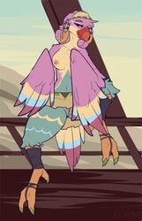 2020 animated avian breath_of_the_wild clothed clothing elvche female hi_res looking_at_viewer nintendo saki_(tloz) short_playtime solo solo_focus the_legend_of_zelda video_games