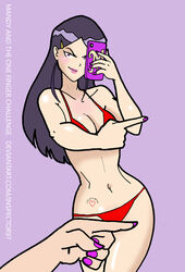 bikini bikini_bottom bikini_top brown_hair inspector97 mandy_(totally_spies) mandy_walters naked red_bikini selfie totally_spies