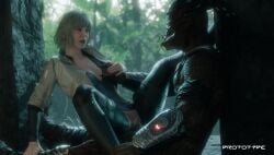 1boy 1girls 3d alien blonde_hair breast_grab dek_(predator_badlands) elle_fanning erection female interspecies male penetration penis predator_(franchise) predator_badlands prototype_(artist) pussy sex thia vaginal_penetration xenophilia yautja