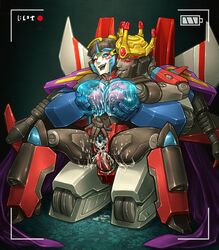 1boy 1girls alien alien_girl anal anal_sex big_breasts cum_in_ass cum_in_pussy female fingering grabbing_breasts huge_breasts male mechanical recording robot robot_girl rough_sex shibara spread_pussy starscream straight touching_breast transformers transformers_idw windblade