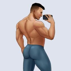1boy david_king dead_by_daylight diet_soda13 male male_only muscular muscular_male tagme