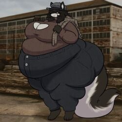 anthro bbw big_ass big_breasts breasts bubble_butt cleavage female furry huge_ass huge_breasts martha_(mexifurfoof) mexifurfoof overweight ssbbw tagme thick_thighs wide_hips