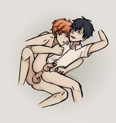2boys erect_penis gay_sex given_(anime) nude sato_mafuyu_(given) semi_nude uenoyama_ritsuka_(given)