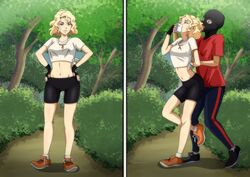 abducted annabeth_chase blonde_hair bondage chloroform helpless jogging kidnapped kidnapping knocked_out masked percy_jackson_and_the_olympians ponytail pose the_dark_mangaka