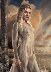 1girls blonde_hair breasts female female_only galadriel lord_of_the_rings nipples nipples_visible_through_clothing realistic solo translucent_clothing viiperart