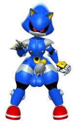 1boy 3d 3d_(artwork) balls blue_body chest erection feet full_body genitals hedgehog looking_at_viewer machine makioria male male_nipples male_only metal_sonic nipples penis red_eyes robot sega solo solo_focus solo_male sonic_(series) sonic_the_hedgehog_(series) testicles transparent_background