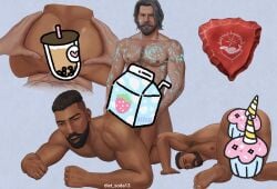 2boys dead_by_daylight diet_soda13 gabriel_soma gay male male_only muscular muscular_male tagme vittorio_toscano