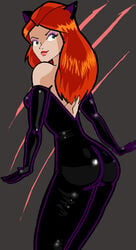 black_bodysuit bodysuit catsuit inspector97 red_hair sam_(totally_spies) totally_spies