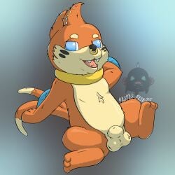 1:1 2026 absurd_res animal_genitalia arm_fin artist_logo balls blue_eyes buizel digital_media_(artwork) dipstick_tail facial_markings facial_piercing fangs fin flotation_sac forked_tail fully_sheathed fur generation_4_pokemon genitals head_markings hi_res ladder_piercing leaning leaning_backward logo looking_at_viewer male markings nintendo nose_piercing nose_ring nude nude_male open_mouth orange_body orange_fur pastelpaints piercing pokemon pokemon_(species) rainbow_piercings ring_piercing sheath signature solo spread_legs spreading tail tail_markings tan_body tan_fur teeth tongue unusual_anatomy unusual_tail whisker_markings