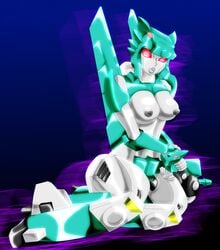 alien alien_girl big_breasts cat_ears catgirl female kitty_ear lyzack mechanical nipples robot robot_girl transformers wings