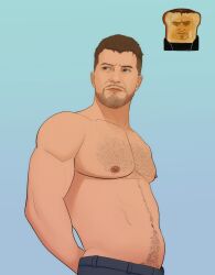 chris_redfield diet_soda13 male male_focus male_only resident_evil shirtless shirtless_male solo solo_focus solo_male