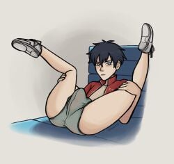 blush erect_penis given_(anime) missionary_position semi_nude sexy_pose uenoyama_ritsuka_(given)