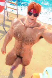 bara big_penis boner censored chest_hair cock daredevil daredevil_(marvel_rivals) dick erection gay hairy hairy_chest male male_only marvel marvel_rivals muscular muscular_male penis solo sunglasses zireael zireaelwow