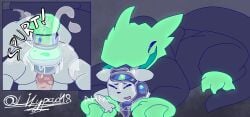 absurd_res bodily_fluids cum cum_inside duo feral genital_fluids green_lizard_(rain_world) hi_res lilypad18 lizard_(rain_world) male male/male rain_world slugcat survivor_(rain_world) videocult