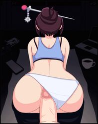 1girls all_fours animated asian ass ass_cleavage ass_focus back_view bent_over big_ass blizzard_entertainment butt_crack buttjob buttjob_under_clothes clothed exposed_ass exposed_panties female female_focus from_behind from_behind_position game_cg gif hips mei_(overwatch) outercourse overwatch pale-skinned_female panties panties_aside pants_down penis_under_panties pov screencap snugbyte sports_bra teasing tight_clothing tight_fit underwear white_panties yoga_mat yoga_pants