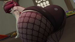 1girls 3d against_table animated asking_for_it ass ass_shake average_breasts big_ass bouncing_ass curvy curvy_female genshin_impact gloves hi_res hoyoverse jiggle jiggling_ass kishi long_gloves looking_at_viewer looking_back no_sound nun_outfit pale-skinned_female pale_skin purple_eyes red_hair rosaria_(genshin_impact) round_ass seductive seductive_look short_hair thick_ass thick_thighs tight_clothing twerking video vision_(genshin_impact) white_gloves