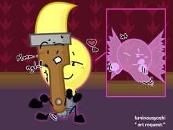 adamationz bow_(ii) ghost_bow inanimate_insanity lightbulb_(ii) object_shows osc paintbrush_(ii) penetration possessed tentacle_penis