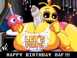 1girls 3boys 4_fingers aliasing animatronic anthro apron bib cleavage clothing cum cumshot cupcake cupcake_(fnaf) curvy eyelashes female five_nights_at_freddy's five_nights_at_freddy's_2 foreskin foxy_(fnaf) glowing_eyes happy happy_sex huge_toy_chica hyper hyper_ass hyper_breasts hyper_penis lagomorph large_breasts long_penis male mostly_nude no_bra no_nipples oaf_(nsfwoaf) open_mouth paizuri partially_clothed penis pink_panties pixel_(artwork) pixel_art rosy_cheeks sharp_teeth smile straight surprised thick_thighs titfuck toy_chica_(fnaf) vi-nsfw white_fur white_pupils yellow_body yellow_fur