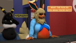 bbw big_breasts breasts chubby cleavage eeveelution female flareon furry huge_breasts kingofthekabuto overweight pokemon pokemon_(species) queenofthekabuto tagme thick_thighs umbreon weight_gain wide_hips