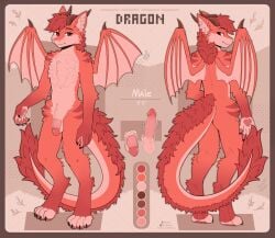 absurd_res anthro balls butt cheek_tuft claws dragon erection facial_tuft femboy fluffy fluffy_chest fluffy_tail front_view fur furred_dragon furred_scalie gay genitals hi_res homosexual homosexual_male horn humanoid_genitalia humanoid_penis male male/male male_focus male_only male_penetrating model_sheet mythological_creature mythological_scalie mythology nude penis pink_body pink_penis rear_view scalie shtein smile smiling_at_viewer solo spread_wings standing tail tuft wings