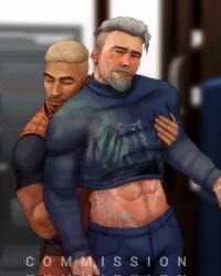 2boys dead_by_daylight diet_soda13 gabriel_soma gay male male_only muscular muscular_male tagme vittorio_toscano