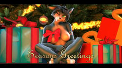 16:9 1girls 2018 3d 3d_(artwork) anthro black_bars blinking blue_body blue_ears blue_fur blue_hair breasts canid canine christmas christmas_present christmas_tree crossed_legs digital_drawing_(artwork) digital_media_(artwork) female female_only fox fur furniture furry genitals green_eyes hair hi_res hindpaw holidays krystal letterbox looking_at_viewer mammal markings multicolored_body multicolored_ears multicolored_fur nintendo nipples nude one_eye_closed pawpads paws plant pussy ribbons seductive silvarion silvarus sitting solo star_fox tattoo text tree tribal_markings tribal_tattoo video_games white_body white_fur white_inner_ear widescreen