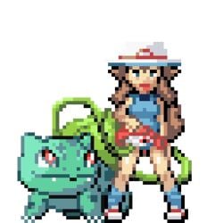 1:1 alpha_channel ambiguous_gender ambiguous_on_human bottomwear bulbasaur clothed clothing clothing_lift consentacles digital_media_(artwork) duo elemental_creature female female_on_feral feral flora_fauna footwear hat headgear headwear human human_on_feral interspecies leaf_(pokemon) legwear long_hair looking_at_another looking_at_viewer looking_pleasured low_res mammal nintendo open_mouth panties panty_shot plant pokémon_(species) pokemon pokemon_(species) pokemon_frlg pokemon_rgby pokephilia red_eyes scalie shoes simple_background skirt skirt_lift smile socks sprite sprite_art tentacle tongue topwear transparent_background underwear upskirt video_games yeetyranus56