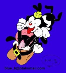 animaniacs black_fur blue_boy clothes clothing color dot_warner female feral flower front_view fur incest insertion male penis red_nose sex skirt straight tagme vulva white_fur yakko_warner