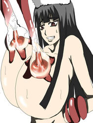 1girls alucard_(hellsing) areola black_hair breast_milk breasts busty canon_genderswap cleavage female girlycard hellsing humanoid lactation long_hair nipples rule_63 tagme tentacles vampire voluptuous white_skin