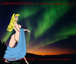 ass aurora_(sleeping_beauty) barefoot beerman beige_skin disney disney_princess female female_only hair human long_hair night nipples outdoors princess royalty sleeping_beauty_(1959_film) solo standing yellow_hair