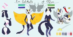 absurd_res antennae_(anatomy) anthro anus aromantic arthropod ass backsack balls blep blue_body blue_ears blue_face blue_fur blue_legs blue_paws claws color_swatch colored_line_art curved_sword ear_piercing ears_down em_(emko) emauko erection felid feline flaccid fluffy fluffy_chest fluffy_tail front_view full-length_portrait fully_nude fur genitals grey_hood hair half-erect hand_on_leg hand_on_thigh hi_res hood hybrid inner_ear_fluff insect_wings insects knot lepidopteran long_hair long_tail male mammal markings melee_weapon mlm_flag model_sheet moth mouth_closed multicolored_body multicolored_ears multicolored_fur multicolored_tail open_mouth pawpads paws penis piercing pillow pink_anus pink_nose pink_pawpads pink_penis pink_pillow pivoted_ears portrait pupils raised_tail rear_view shaded shoulder_length_hair simple_background slit_pupils smile solo standing sword tail tapering_penis teeth text tongue tongue_out tuft wave weapon white_balls white_body white_claws white_face white_fingers white_fur white_hair white_toes wings yellow_antennae yellow_body yellow_eyes yellow_fur yellow_markings yellow_wings
