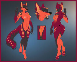 5:4 absurd_res anthro border canid canine canis female hi_res mammal model_sheet red_border solo wolf