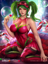 1girls big_breasts breasts cleavage female female_only fortnite green_hair large_breasts looking_at_viewer realistic shurakrgt solo tagme zoey_(fortnite)