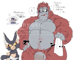 grumpy kong from donkey kong (series) by hyaku (artist)