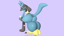 16:9 3d_(artwork) ambiguous_gender animated balls big_balls big_penis digital_media_(artwork) duo erection feral genitals hi_res huge_balls huge_cock humanoid_genitalia humanoid_penis hyper hyper_balls hyper_genitalia hyper_penis lucario male mammal meowchan nintendo open_mouth penis pikachu pokemon pokemon_(species) short_playtime simple_background tea_bagging video_games widescreen