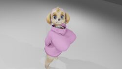 3d big_breasts blender illis paw_patrol skye_(paw_patrol) sweater