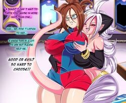 2010s 2girls android android_21 android_21_(human) angry arabian_clothes ass belly_dancer between_legs between_thighs big_ass big_breasts big_thighs bio-android_(dragon_ball) black_sclera blue_eyes bluegraves blush breast_press breast_squeeze breast_squish breasts brown_hair busty casual catfight censored clone clonecest curly_hair curvaceous curvy curvy_figure dark_persona dragon_ball dragon_ball_fighterz dragon_ball_super dress dress_shirt dual_persona evil_smile female female_only fight food glasses gloves gold_jewelry good_girl grope groping groping_breasts groping_from_behind harem_girl harem_outfit holding_breast hourglass_figure hug huge_breasts human humanoid incest large_breasts legs lips lipstick long_hair looking_at_viewer majin majin_android_21 megane milf miniskirt monster_girl open_mouth panties pink_skin pointy_ears purple_eyes red_eyes revealing_clothes revealing_clothing seductive seductive_look seductive_smile self_fondle selfcest sexually_suggestive sharp_teeth silver_hair skirt skirt_lift sleeves smile spiky_hair sweat symmetrical_docking tail thick thick_thighs thighs time_vault_(dragon_ball) tongue tongue_out voluptuous vomi_(dragon_ball) white_hair wide_hips yuri