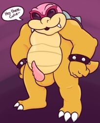 2019 anthro bald bracelet erection eyewear genitals jewelry koopa koopaling male male_only mario_(series) nintendo penis roy_koopa scalie shell sinribbons solo spiked_bracelet spiked_shell spikes spikes_(anatomy) sunglasses tapering_penis video_games