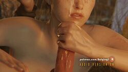 1boy 1girls 3d animated bulgingsenpai cum cum_on_face cumshot ellie_(the_last_of_us) ellie_williams facial female gif handjob jerking naughty_dog penis sfm the_last_of_us the_last_of_us_2 uncensored