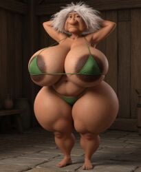 ai_generated big_breasts gilf gran_crood grandmother huge_breasts large_breasts mature_female the_croods