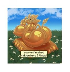 ass ass_focus big_ass big_breasts big_butt breasts butt butt_focus daeriusus flower gold gold_flower gold_statue golden golden_flower golden_statue lewdledoodle oc original_character plant pose posing primal_sunflower primal_sunflower_(pvz) pvz solo solo_female statue sunflower sunflower_(pvz) tongue_out