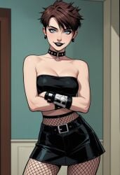 1girls ai_generated brown_hair marvel mayday_parker short_hair spider-girl spider-man_(series) superhero superheroine tagme