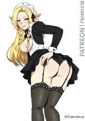 1girls 2d 2d_(artwork) 2d_artwork adult adult_female anime anime_character areola areolae ass ass_cleavage ass_crack ass_shot back_view background baddie behind_view bewitching_thighs big_boobs big_breasts black_clothes black_dress black_garter_straps black_legwear black_outfit black_panties black_stockings black_thigh_highs black_thighhighs black_topwear black_underwear blank_background blonde blonde-haired_female blonde_female blonde_hair blonde_hair_female braid braided_hair braided_sidelock braids breasts busty busty_female busty_girl butt butt_shot child_bearing_hips clothes curvaceous curvaceous_body curvaceous_female curvaceous_figure curvaceous_hips curvy curvy_ass curvy_body curvy_female curvy_figure curvy_hips digital digital_art digital_drawing digital_drawing_(artwork) digital_media digital_media_(artwork) drawing dress dungeon_meshi elbows elf elf_ear elf_ears elf_female elf_girl exposing exposing_ass exposing_rear exposing_self faenatical fanart female female_elf female_focus female_only fertile fertile_hips fingernails fingers from_behind from_below_view garter_straps gluteal_fold green-eyed_female green_eyes groin half_elf hand_on_ass hand_on_butt hand_on_own_ass hand_on_own_butt head_tilt hourglass_figure inframammary_fold kneepits lace-trimmed_legwear lace-trimmed_panties lace-trimmed_stockings lace-trimmed_thigh_highs lace-trimmed_thighhighs lace-trimmed_underwear lace_panties lace_underwear large_boobs large_breasts lascivious lean_figure legwear long_hair looking_at_viewer looking_back looking_back_at_viewer low-angle_shot low_angle_view maid maid_cap maid_dress maid_headdress maid_outfit maid_uniform marcille_donato mature mature_female mature_woman monotone_background narrow_waist nipples one_color_background open_mouth outfit panties parted_lips pink_areola pink_areolae pink_nipples plain_background pointy_ears portrait presenting_ass pussy rear_view revealing_ass shoulders showing_ass showing_rear sideboob slender_body slender_waist slim_female slim_waist solid_color_background solo standing stockings studio_trigger thick_ass thick_butt thick_thighs thigh_highs thighhighs thighs tied_hair tilted_head tongue top_view topwear touching_ass touching_butt uncensored_breasts uncensored_nipples underwear upper_body view_from_below viewed_from_behind viewed_from_below voluptuous voluptuous_ass voluptuous_body voluptuous_female voluptuous_figure voluptuous_woman white_background white_pupils wide_hips woman