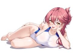 amber_eyes curvy huge_breasts red_hair sara_valestein school_swimsuit sen_no_kiseki shirokuma_a thick_thighs