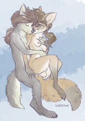 2021 4_toes 5_fingers anthro areola balls breasts canid canine digital_media_(artwork) digitigrade feet fingers fox genitals gynomorph intersex male mammal nipples nude toes unimpressive_(artist)