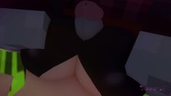1boy 1girls 3d animated ass_slap big_ass jenny_belle_(slipperyt) light-skinned_female minecraft pillager_(minecraft) slipperyt sound tagme undressing video