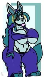 big_breasts breasts cleavage eeveelution glaceon huge_breasts kingretrokirby pokemon pokemon_(species) tagme thick_thighs wide_hips