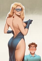 1boy 1boy1girl 1girls adhoc_studio ai_generated big_ass big_breasts big_thighs blonde_blazer blonde_female blonde_hair breasts curvaceous curvy curvy_figure digital_media_(artwork) dispatch_(game) female hips huge_ass huge_breasts huge_thighs large_ass large_breasts large_thighs legs light-skinned_female light_skin male male/female mandy_(dispatch) mature mature_female mecha_man phophopho robert_robertson slim_waist straight thick thick_hips thick_legs thick_thighs thighs voluptuous waist wide_hips wide_thighs